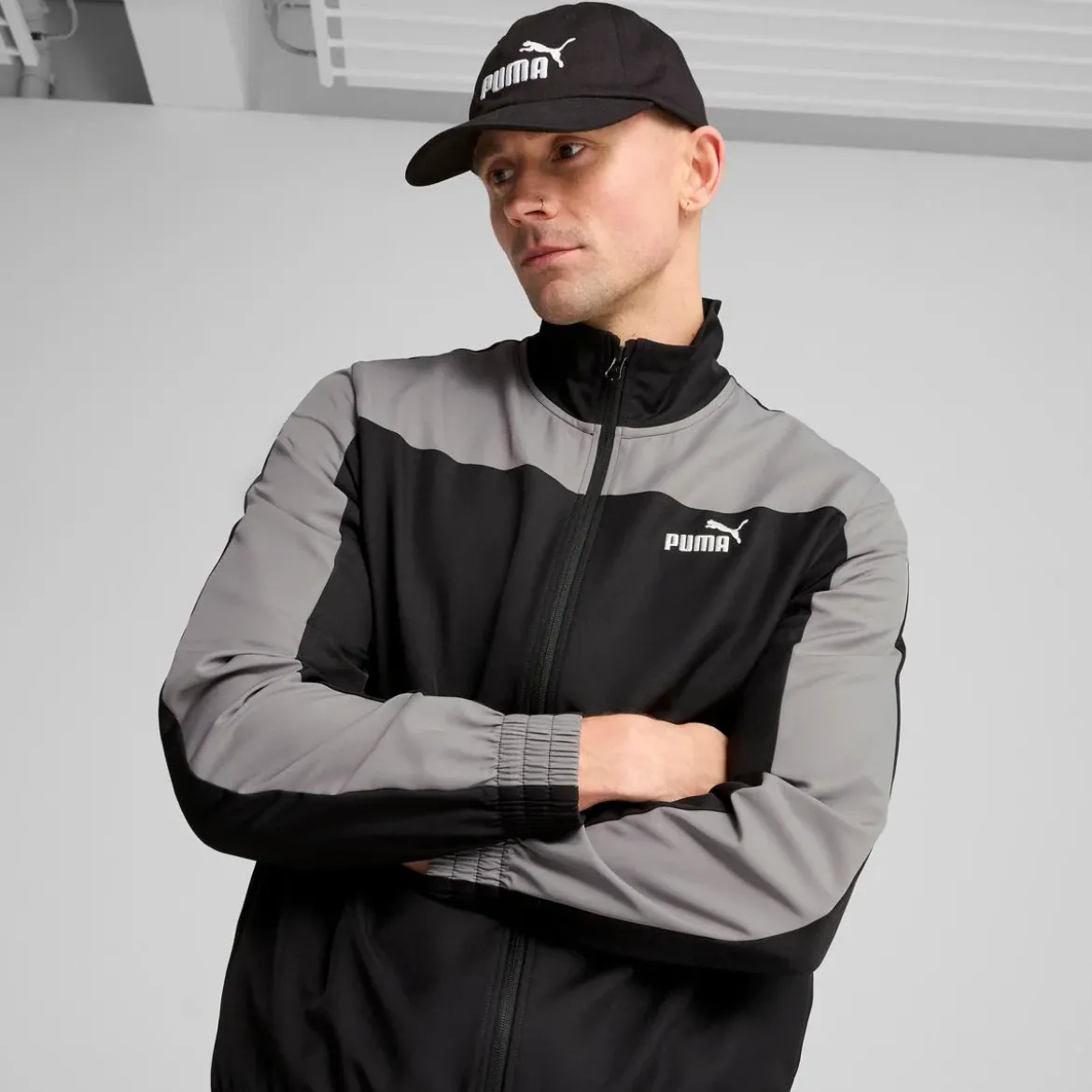 Cappellino nero da Uomo regolabile con velcro Puma