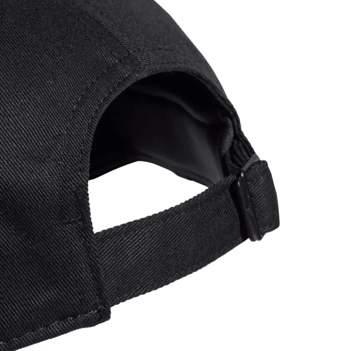 Cappellino nero regolabile con visiera e logo adidas