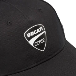 Cappellino nero regolabile da Uomo Ducati Corse