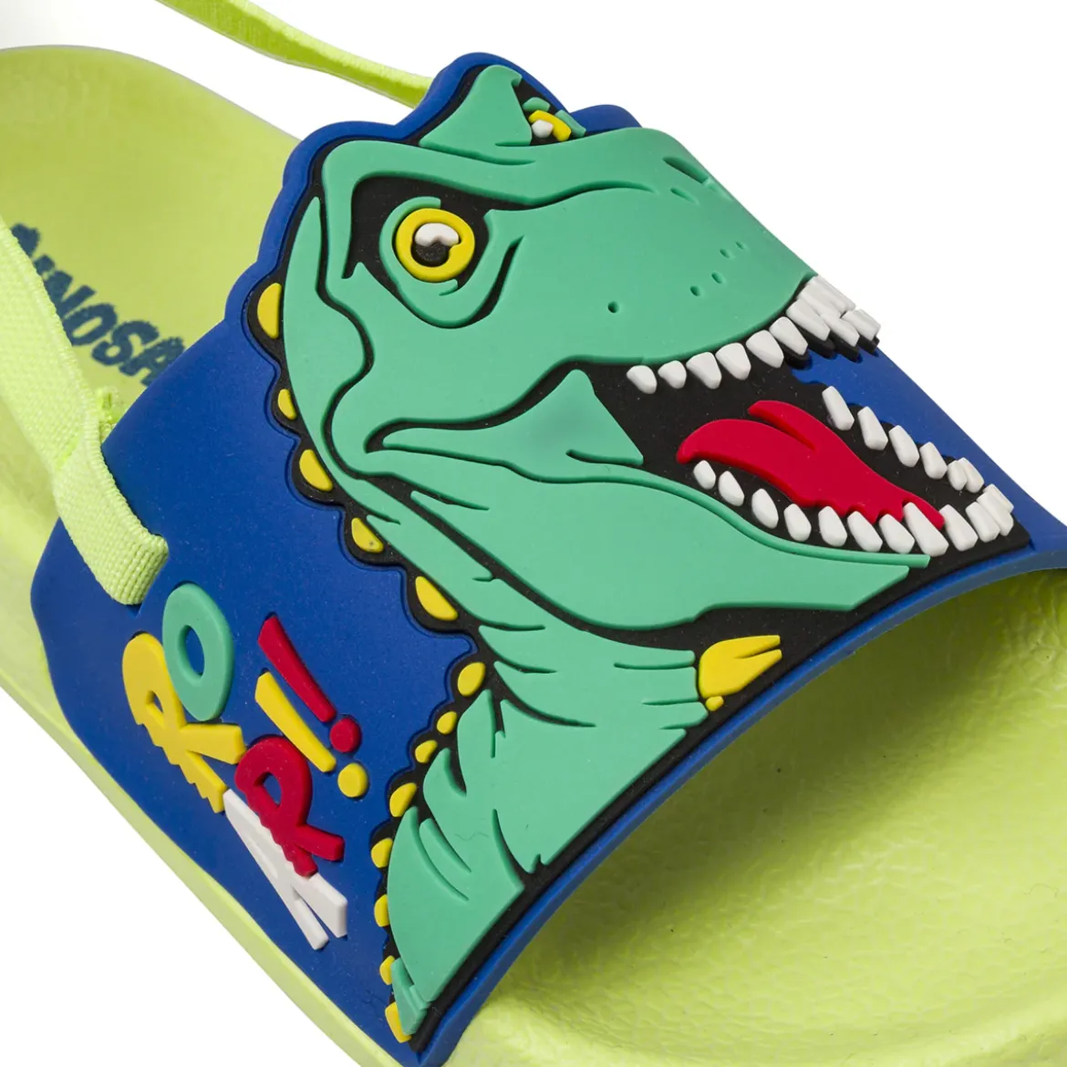 Ciabatte a fascia con elastico da Bambino verdi e blu Dinosauri