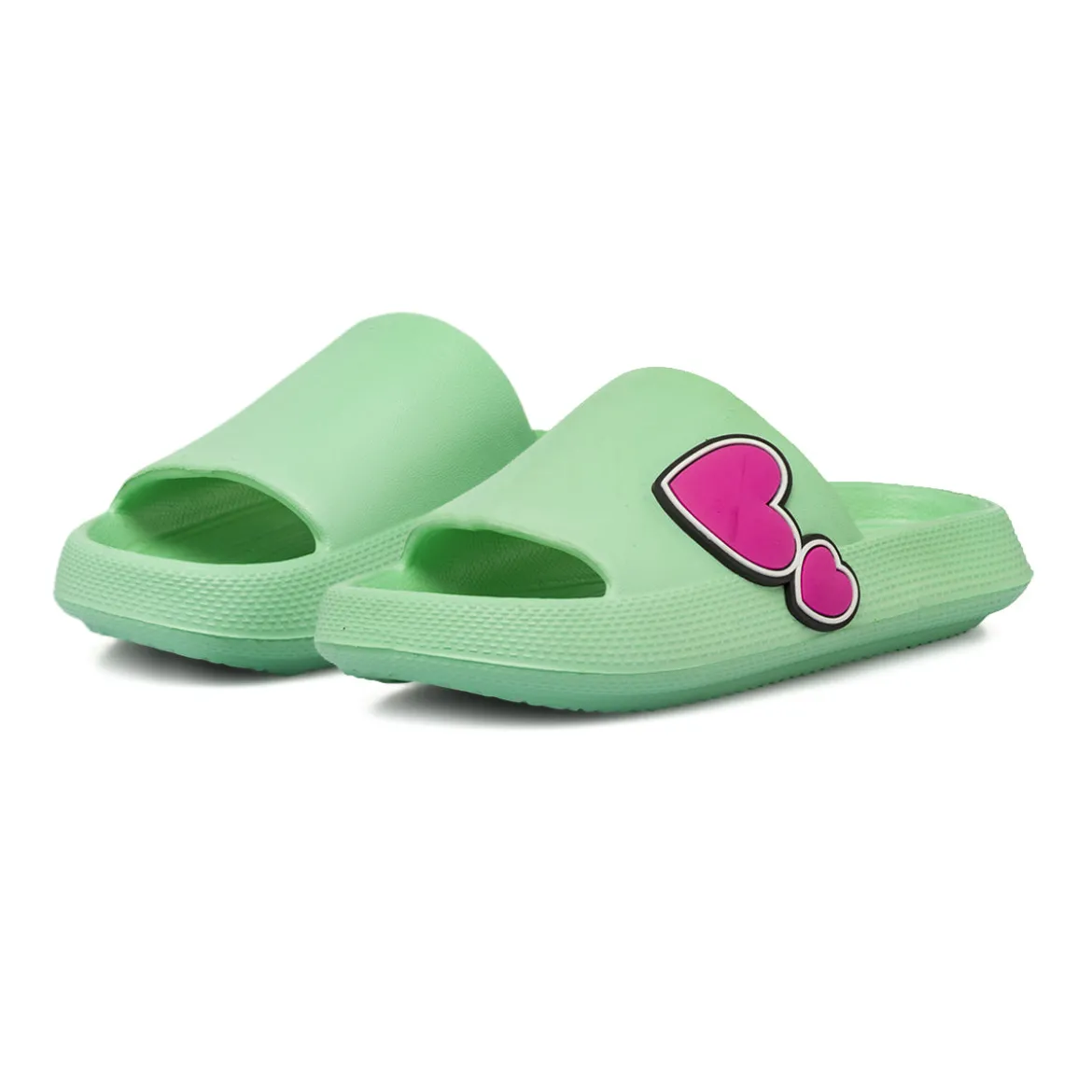 Ciabatte a fascia da Donna verde menta con patch colorati Griff