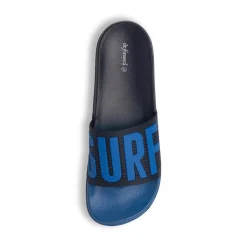 Ciabatte a fascia da Uomo bicolore blu con scritta Surf De Fonseca
