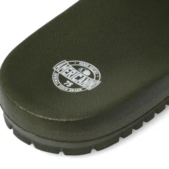 Ciabatte a fascia mare da Uomo verde militare con logo Americanino