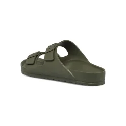Ciabatte a fascia verdi militare da Uomo con doppie fibbie Ducati