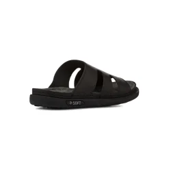 Ciabatte Casual Comfort Nere da Uomo in Pelle P Soft