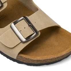 Ciabatte da Uomo beige con sottopiede in pelle Riflessi Urbani