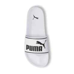 Ciabatte da uomo bianche con logo a contrasto Puma Leadcat