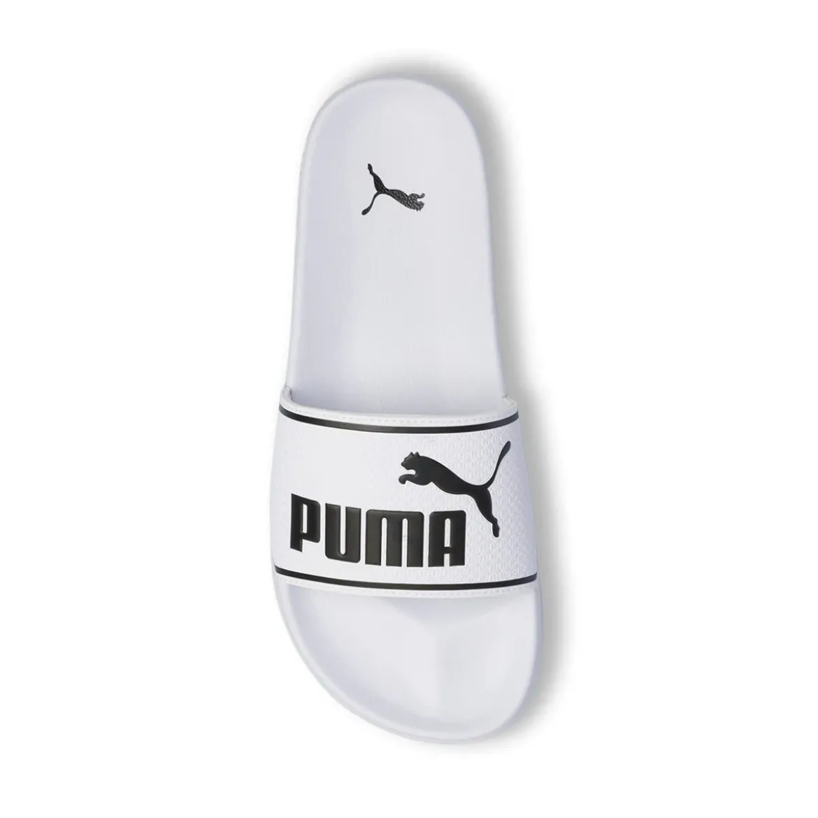 Ciabatte da uomo bianche con logo a contrasto Puma Leadcat
