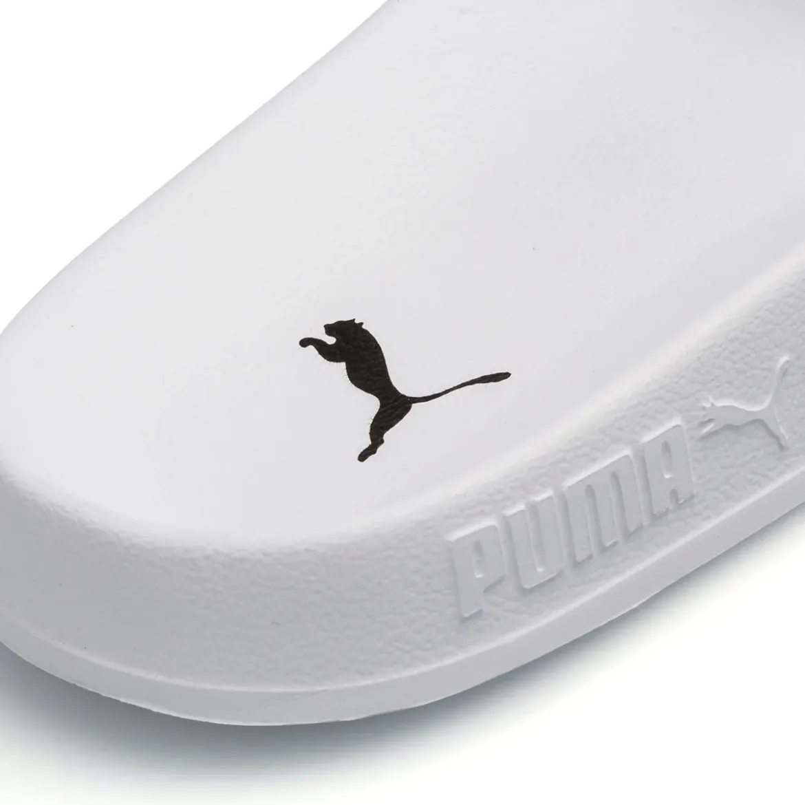 Ciabatte da uomo bianche con logo a contrasto Puma Leadcat