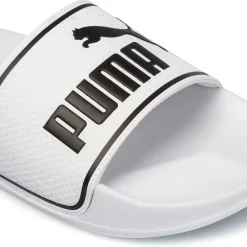 Ciabatte da uomo bianche con logo a contrasto Puma Leadcat
