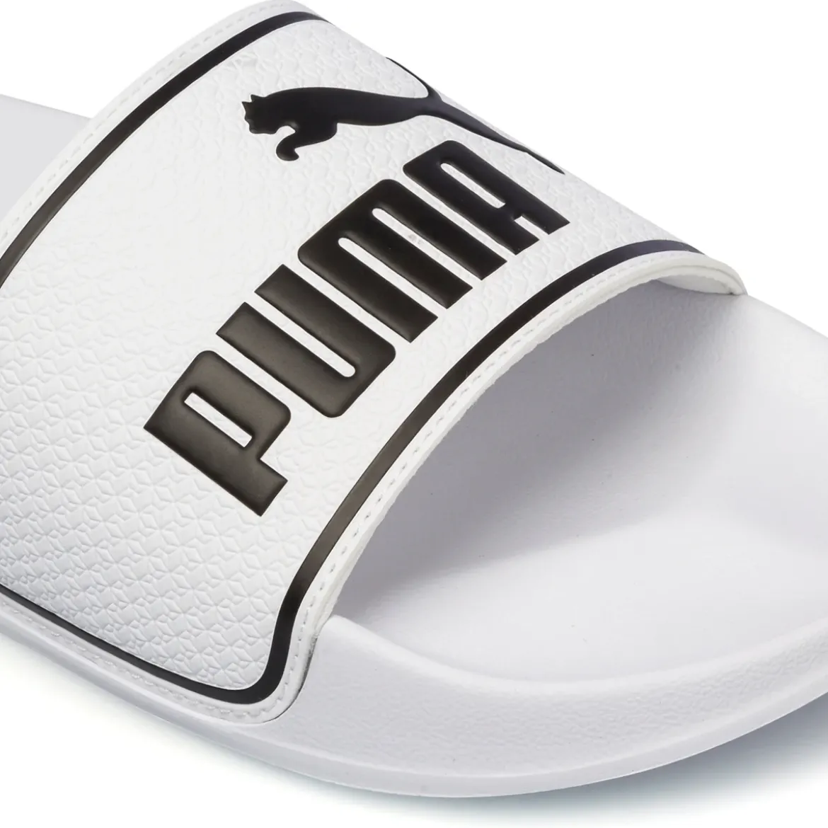 Ciabatte da uomo bianche con logo a contrasto Puma Leadcat