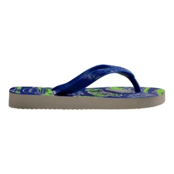 Ciabatte infradito blu da Bambino con decorazioni suola Havaianas