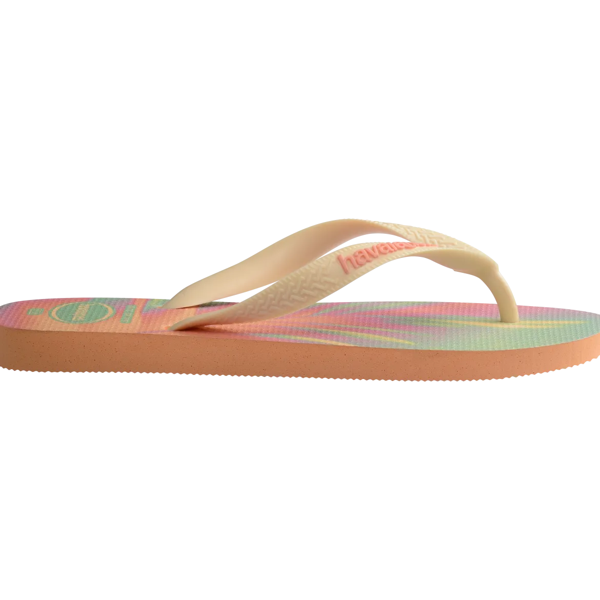 Ciabatte Infradito da Donna Arancioni con fantasia tropicale Havaianas