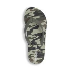 Ciabatte infradito da Uomo verdi con fantasia camouflage De Fonseca