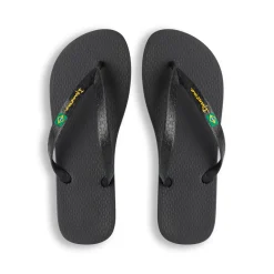 Ciabatte infradito nere da Uomo con logo bandiera Brasile Ipanema Brasil