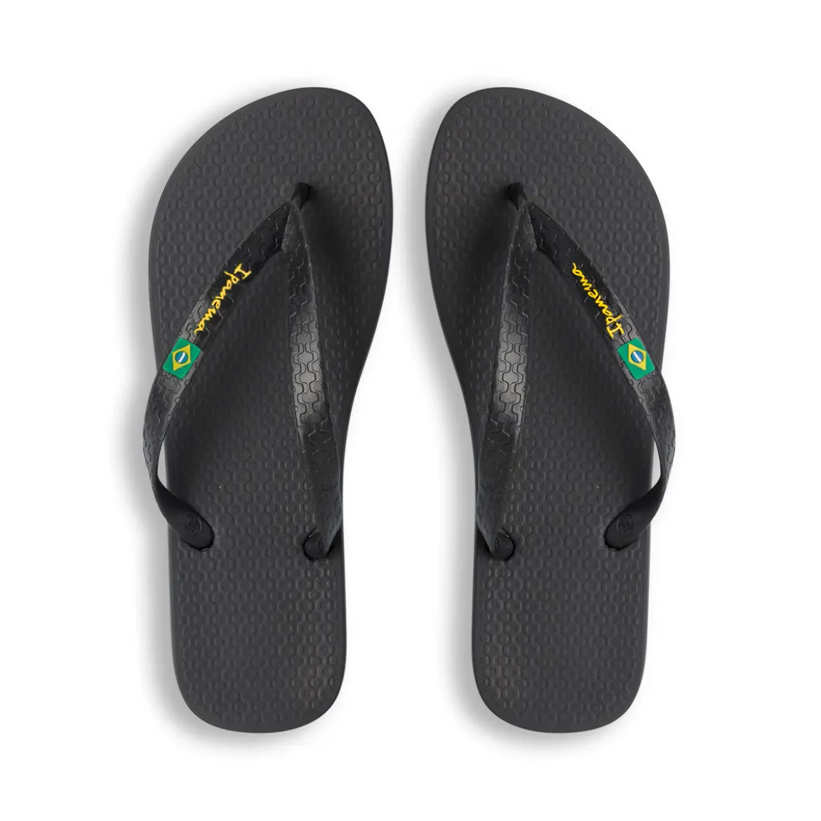 Ciabatte infradito nere da Uomo con logo bandiera Brasile Ipanema Brasil