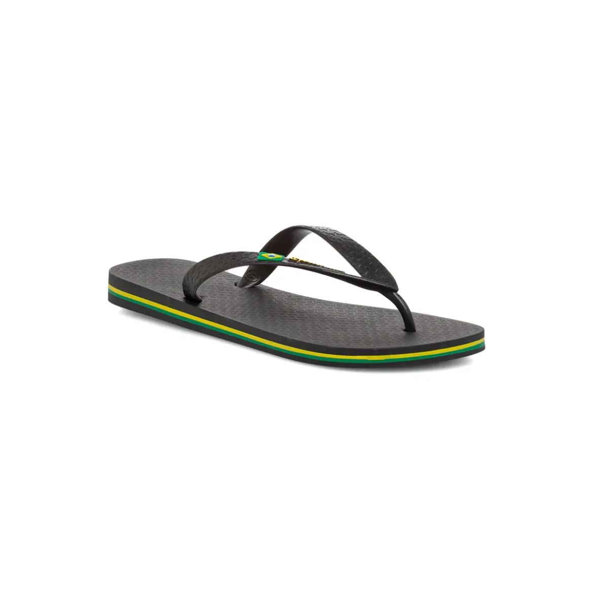 Ciabatte infradito nere da Uomo con logo bandiera Brasile Ipanema Brasil