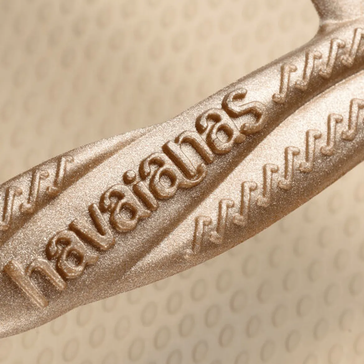Ciabatte infradito oro e beige da Donna con logo Havaianas