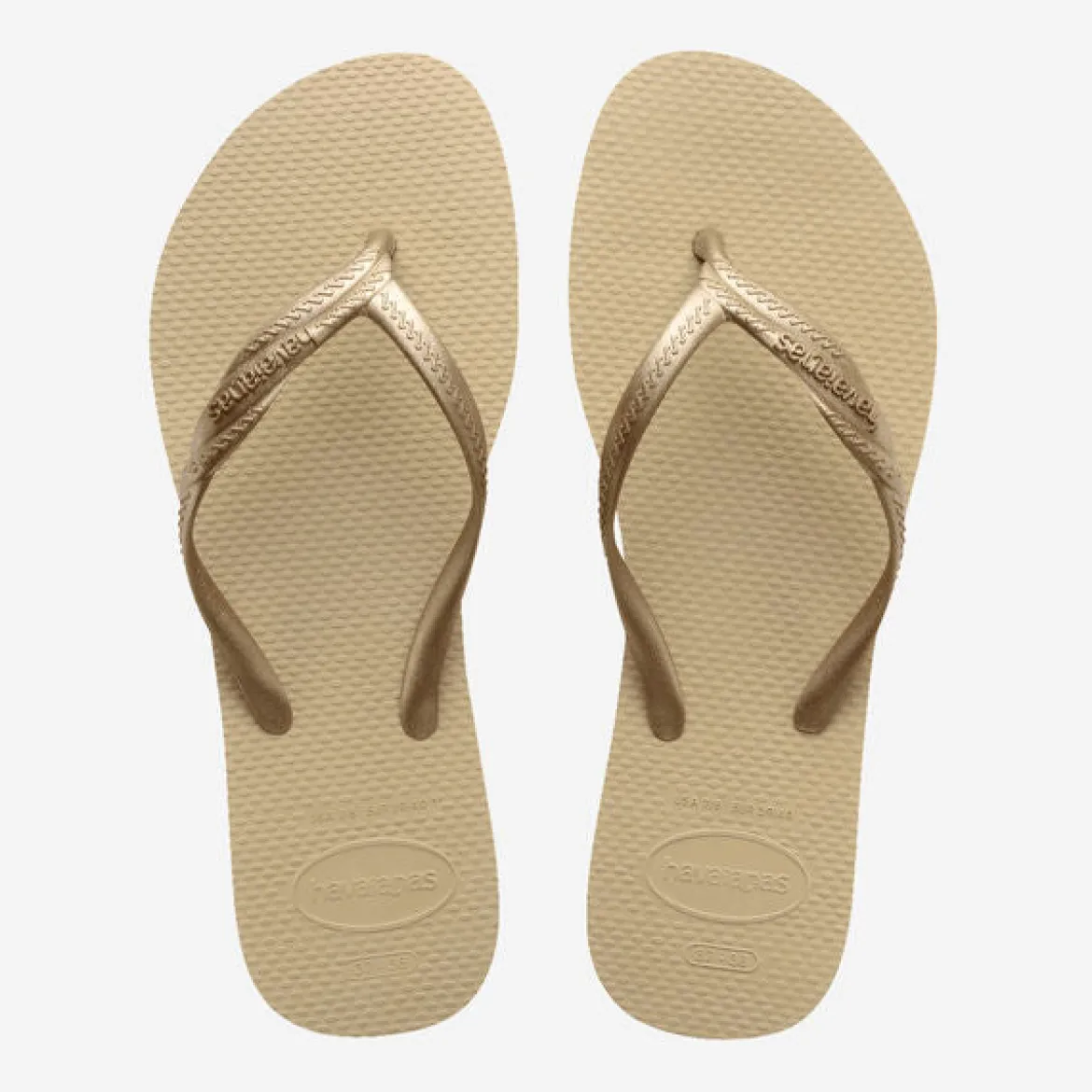 Ciabatte infradito oro e beige da Donna con logo Havaianas