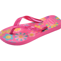 Ciabatte Infradito Rosa Bambina in gomma con stampa floreale Havaianas