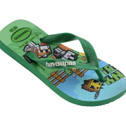 Ciabatte Infradito Verdi da Bambino a tema Minecraft Havaianas