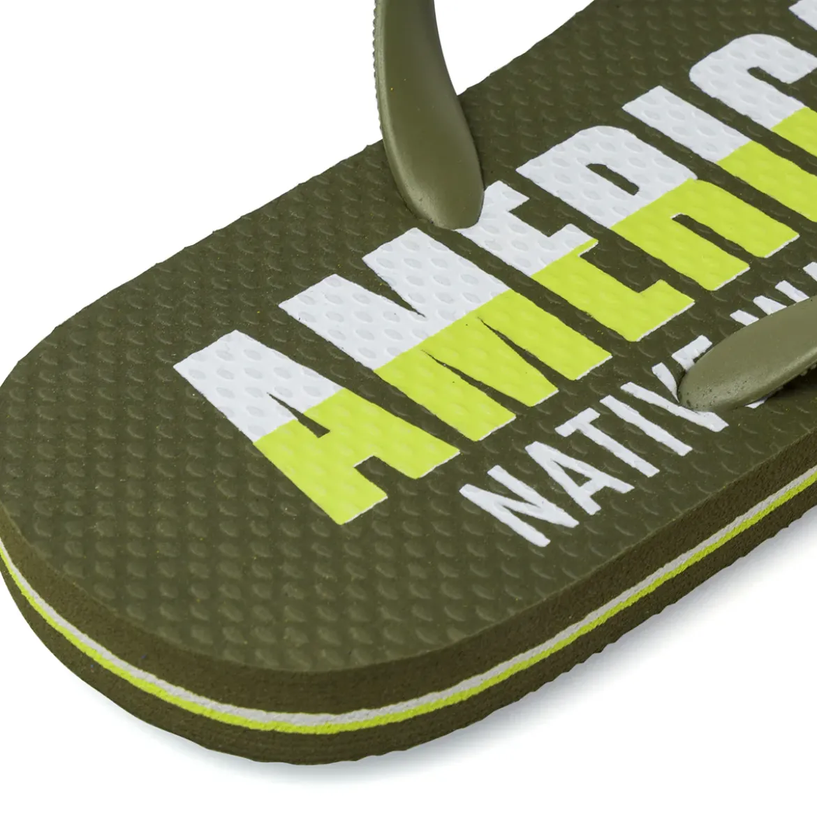 Ciabatte infradito verdi militare da Uomo con stampa logo Americanino
