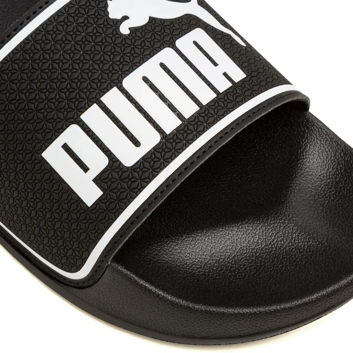 Ciabatte nere da uomo con logo a contrasto Puma Leadcat