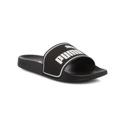 Ciabatte nere da uomo con logo a contrasto Puma Leadcat