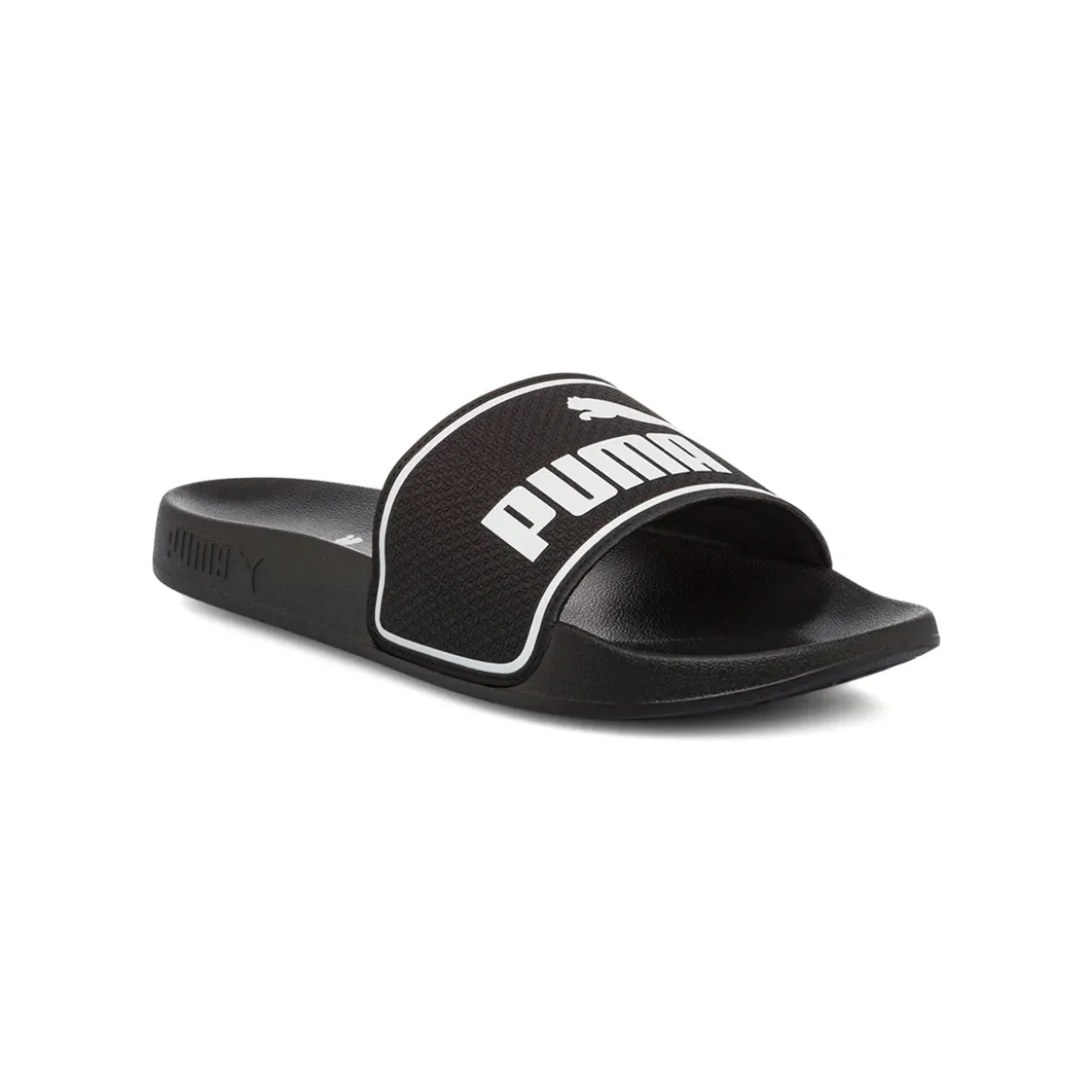 Ciabatte nere da uomo con logo a contrasto Puma Leadcat