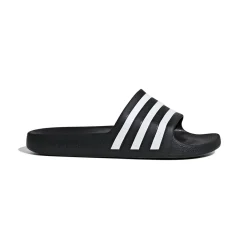 Ciabatte nere in gomma da uomo con logo a contrasto adidas Adilette Aqua
