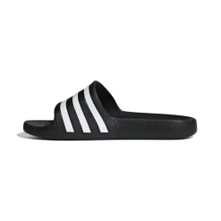 Ciabatte nere in gomma da uomo con logo a contrasto adidas Adilette Aqua