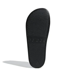 Ciabatte nere in gomma da uomo con logo a contrasto adidas Adilette Aqua