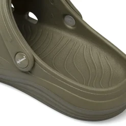 Ciabatte sabot verdi militare da Uomo con cinturino De Fonseca