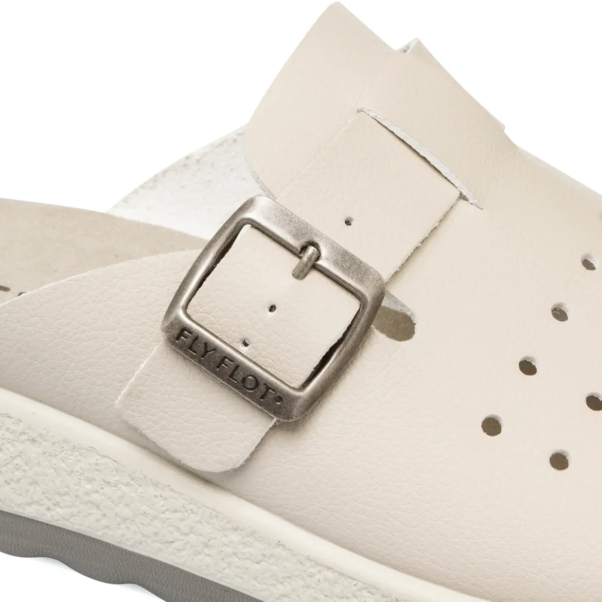 Ciabatte sanitarie beige da uomo con sottopiede anatomico Fly Flot