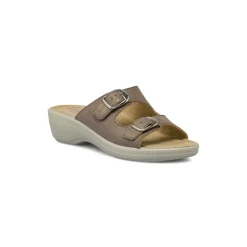 Ciabatte sanitarie da Donna bronzo con sottopiede in pelle Fly Flot