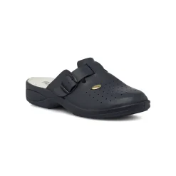 Ciabatte sanitarie da uomo blu Italia Trend con soletta in pelle