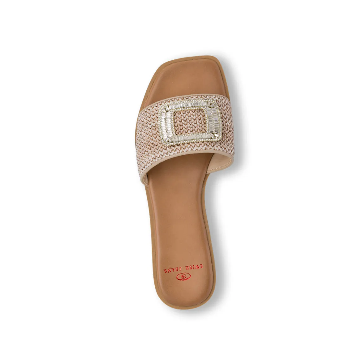 Ciabattine Taupe da Donna con fibbia gioiello Swish Jeans