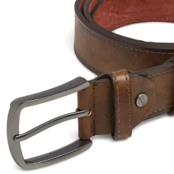 Cintura casual marrone da Uomo con effetto venato e fibbia brunita Carrera Jeans