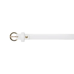 Cintura da Donna bianca in vera pelle con fibbia dorata Coconuda