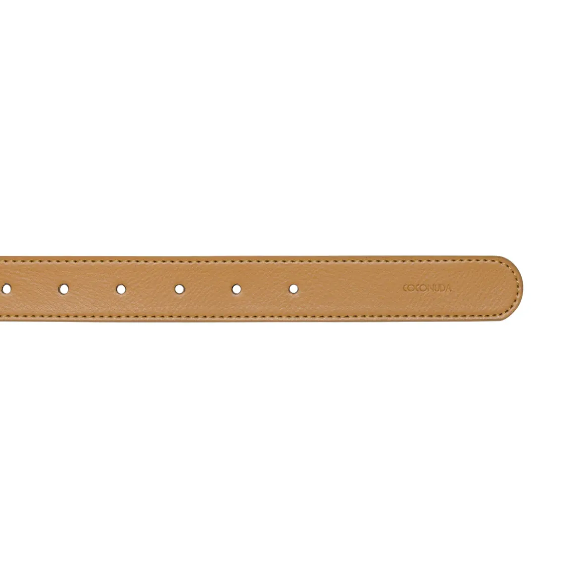 Cintura da Donna in pelle beige con fibbia arrotondata Coconuda