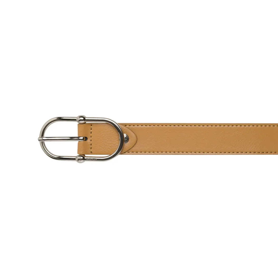 Cintura da Donna in pelle beige con fibbia arrotondata Coconuda