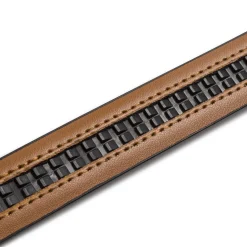 Cintura da Donna in pelle nera con fibbia argentata Coconuda