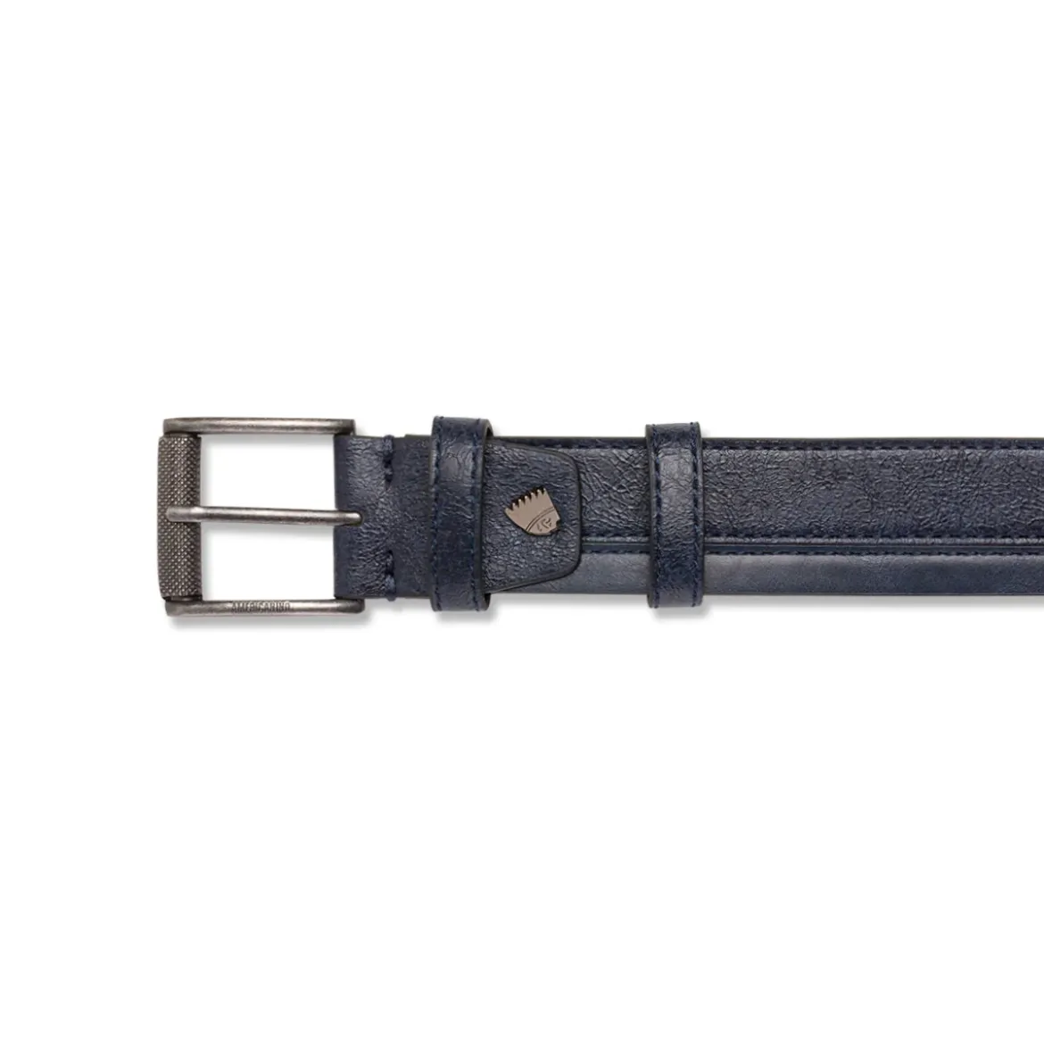 Cintura da Uomo Blu con Fibbia Rettangolare Americanino