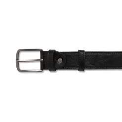 Cintura da Uomo Nera con Fibbia Gunmetal Carrera Jeans