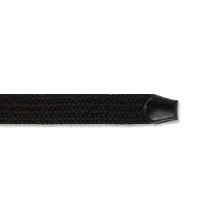 Cintura da Uomo Nera Intrecciata con Fibbia in Metallo Carrera