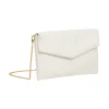 Clutch Bianca da Donna con tracolla a catena oro Lora Ferres
