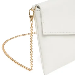 Clutch Bianca da Donna con tracolla a catena oro Lora Ferres
