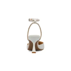 Décolleté bianche da Donna con strass e tacco a rocchetto 7,5 cm Lora Ferres