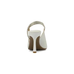 Décolleté da donna bianche con tacco rocchetto 9 cm Lora Ferres