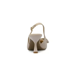 Décolleté da donna Lora Ferres beige con fiocco frontale e tacco 7,5